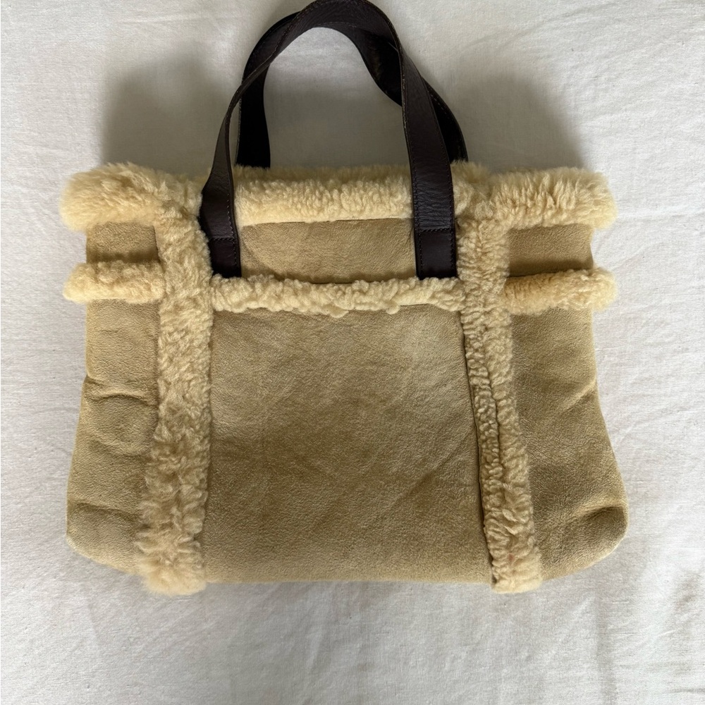 UGG Australia Shearling Suede & Leather Tote — Classic Tan - Picture 3 of 8